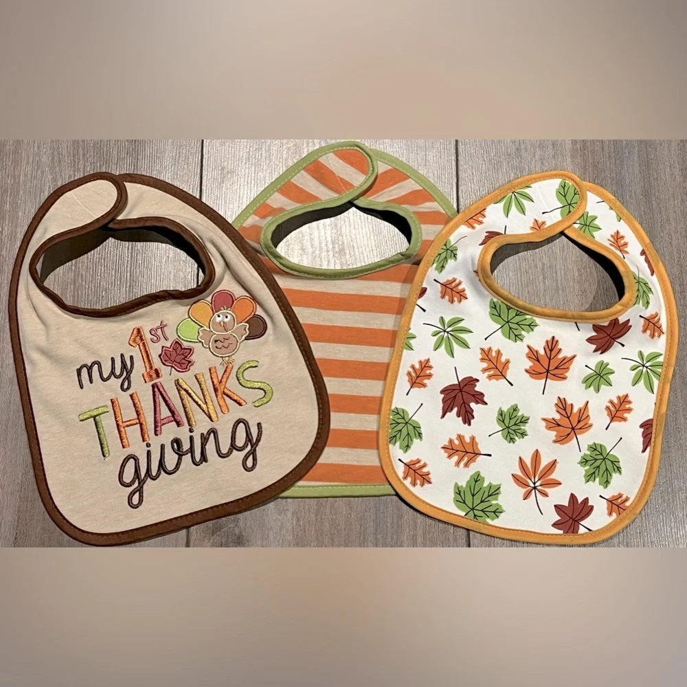 Baby Essentials “My 1st Thanksgiving “ Holiday Bib Set of Three